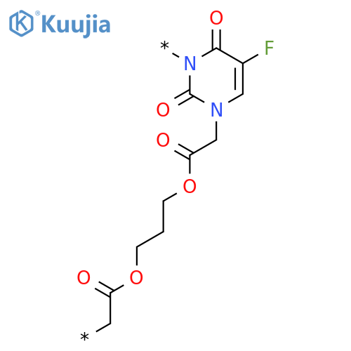 Poly[(5-fluoro-2,6-dioxo-1,3(2H,6H)-pyrimidinediyl)(2-oxo-1,2-ethanediyl)oxy-1,3-propanediyloxy(1-oxo-1,2-ethanediyl)] structure