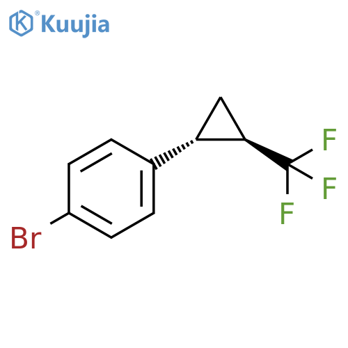 (+/-)-1-Bromo-4-(trans-2-(trifluoromethyl)cyclopropyl)benzene structure