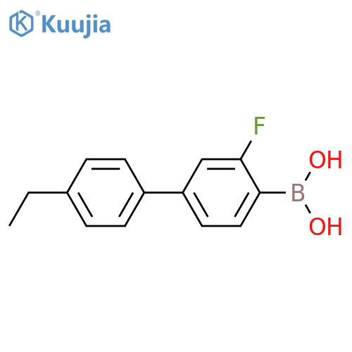 4''-ETHYL-3-FLUOROBIPHENYL-4-BORONIC ACID structure