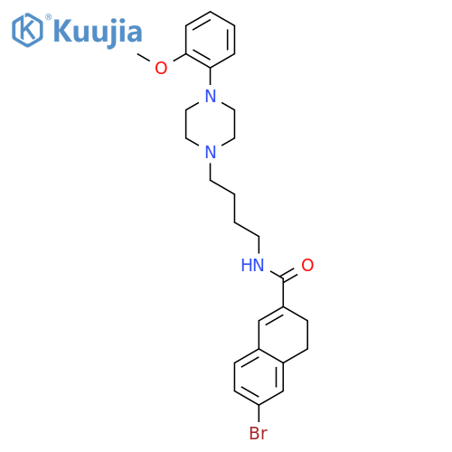 2-Naphthalenecarboxamide,6-bromo-3,4-dihydro-N-[4-[4-(2-methoxyphenyl)-1-piperazinyl]butyl]- structure