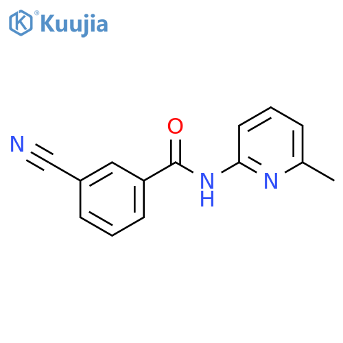 3-cyano-N-(6-methylpyridin-2-yl)benzamide structure