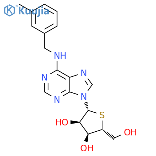 Adenosine, N-[(3-methylphenyl)methyl]-4'-thio- structure