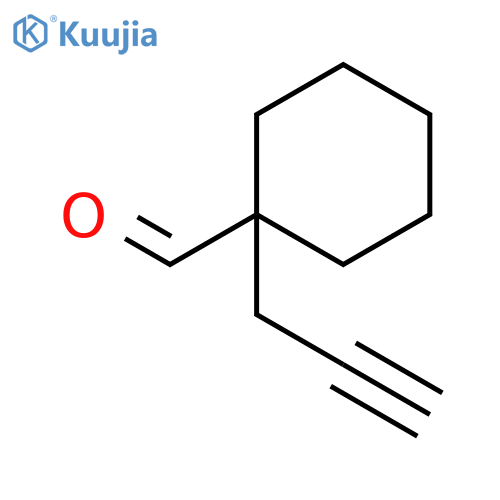 1-(prop-2-yn-1-yl)cyclohexane-1-carbaldehyde structure