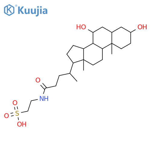 2-[[3alpha,7alpha-dihydroxy-24-oxo-5beta-cholan-24-yl]amino]ethanesulfonic acid structure