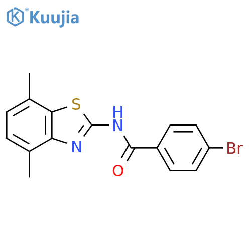 4-bromo-N-(4,7-dimethyl-1,3-benzothiazol-2-yl)benzamide structure