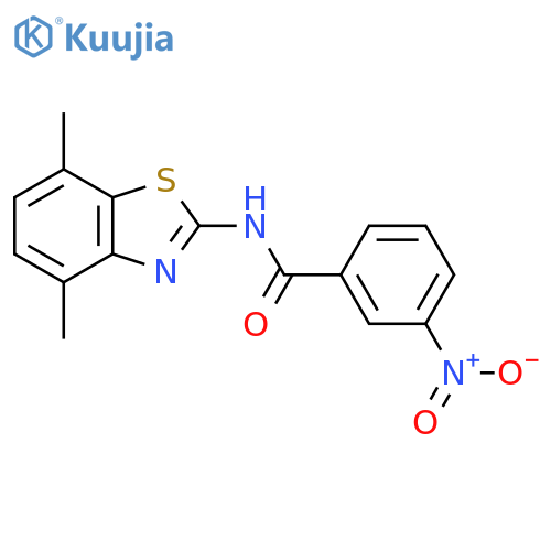 N-(4,7-dimethyl-1,3-benzothiazol-2-yl)-3-nitrobenzamide structure