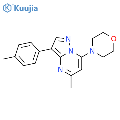 4-5-methyl-3-(4-methylphenyl)pyrazolo1,5-apyrimidin-7-ylmorpholine structure