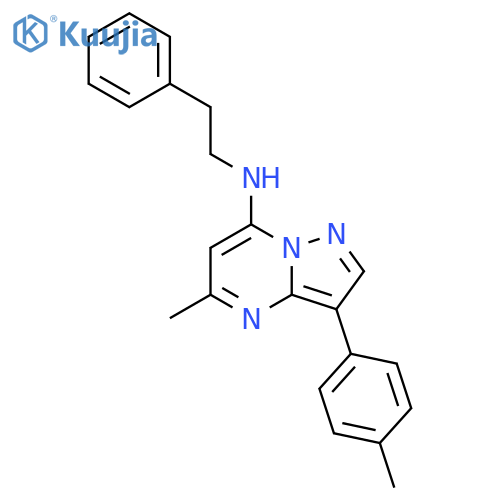 5-methyl-3-(4-methylphenyl)-N-(2-phenylethyl)pyrazolo1,5-apyrimidin-7-amine structure