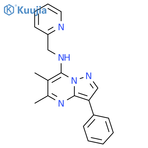 5,6-dimethyl-3-phenyl-N-(pyridin-2-yl)methylpyrazolo1,5-apyrimidin-7-amine structure