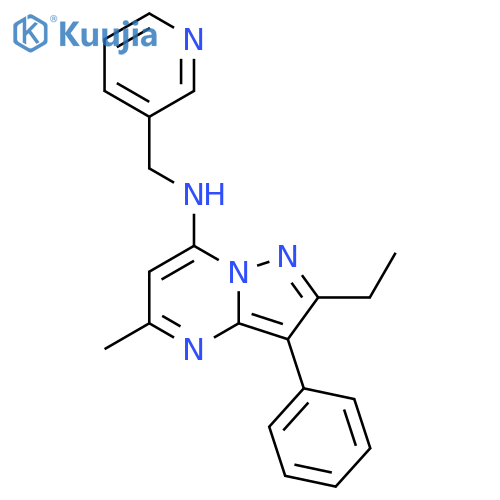 2-ethyl-5-methyl-3-phenyl-N-(pyridin-3-yl)methylpyrazolo1,5-apyrimidin-7-amine structure