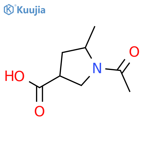 3-Pyrrolidinecarboxylicacid, 1-acetyl-5-methyl- structure