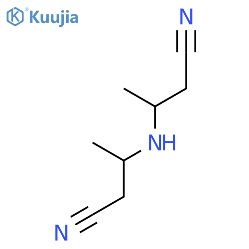 3-(1-cyanopropan-2-ylamino)butanenitrile structure