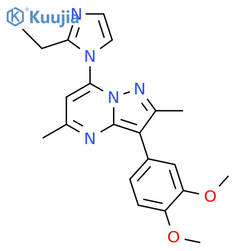 1-3-(3,4-dimethoxyphenyl)-2,5-dimethylpyrazolo1,5-apyrimidin-7-yl-2-ethyl-1H-imidazole structure