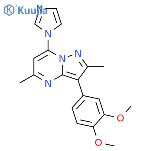 1-3-(3,4-dimethoxyphenyl)-2,5-dimethylpyrazolo1,5-apyrimidin-7-yl-1H-imidazole structure