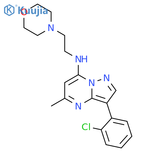 3-(2-chlorophenyl)-5-methyl-N-2-(morpholin-4-yl)ethylpyrazolo1,5-apyrimidin-7-amine structure