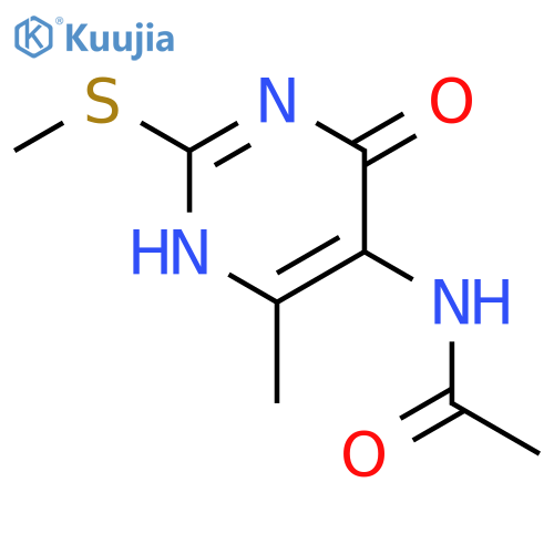 n-[6-Methyl-2-(methylsulfanyl)-4-oxo-1,4-dihydropyrimidin-5-yl]acetamide structure