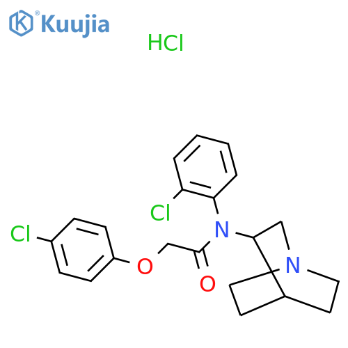 N-(1-Aza-bicyclo[2.2.2]oct-3-yl)-2-(4-chloro-phenoxy)-N-(2-chloro-phenyl)-acetamide structure