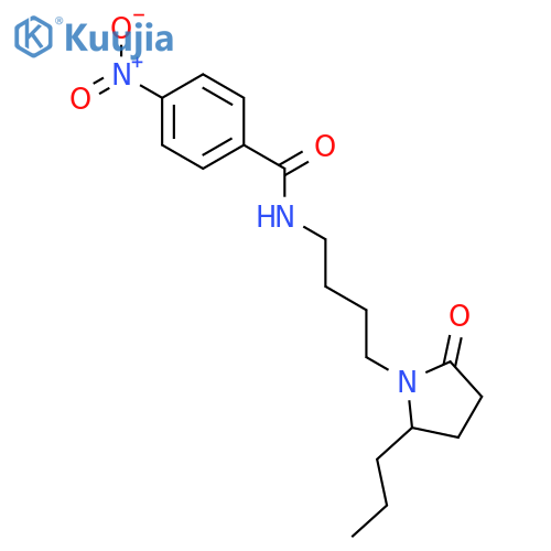 BENZAMIDE, 4-NITRO-N-[4-(2-OXO-5-PROPYL-1-PYRROLIDINYL)BUTYL]- structure