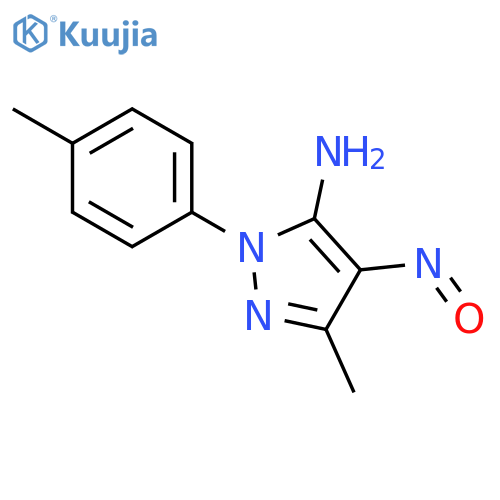 1H-Pyrazol-5-amine, 3-methyl-1-(4-methylphenyl)-4-nitroso- structure