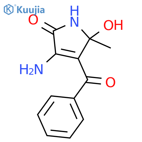 2H-Pyrrol-2-one, 3-amino-4-benzoyl-1,5-dihydro-5-hydroxy-5-methyl- structure