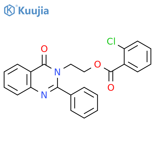 Benzoic acid, 2-chloro-, 2-(4-oxo-2-phenyl-3(4H)-quinazolinyl)ethyl ester structure