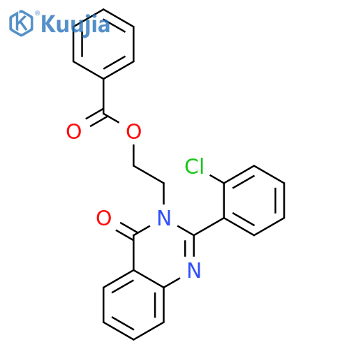 4(3H)-Quinazolinone, 3-[2-(benzoyloxy)ethyl]-2-(2-chlorophenyl)- structure
