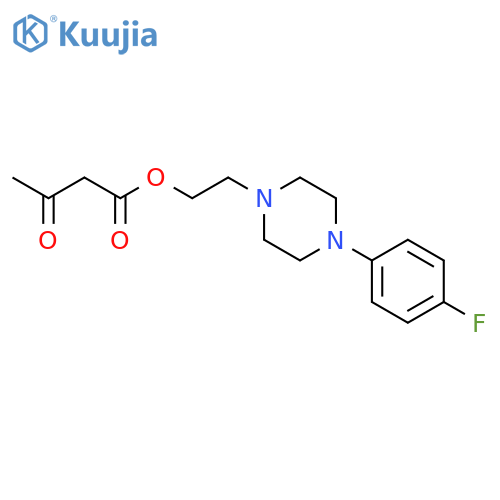 Butanoic acid, 3-oxo-, 2-[4-(4-fluorophenyl)-1-piperazinyl]ethyl ester structure