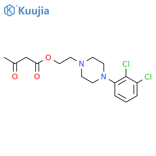 Butanoic acid, 3-oxo-, 2-[4-(2,3-dichlorophenyl)-1-piperazinyl]ethyl ester structure