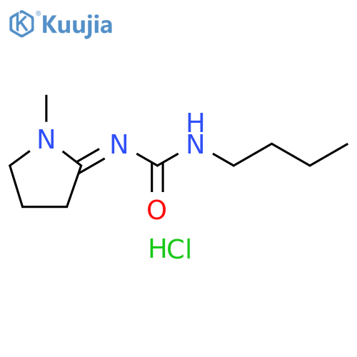 Urea, N-butyl-N'-(1-methyl-2-pyrrolidinylidene)-, hydrochloride (1:1) structure
