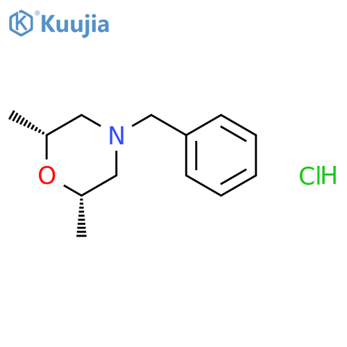Morpholine, 2,6-dimethyl-4-(phenylmethyl)-, hydrochloride, cis- structure