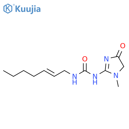 Urea, N-(4,5-dihydro-1-methyl-4-oxo-1H-imidazol-2-yl)-N'-2-heptenyl- structure
