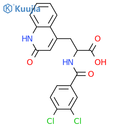 α-[(3,4-Dichlorobenzoyl)amino]-1,2-dihydro-2-oxo-4-quinolinepropanoic acid structure