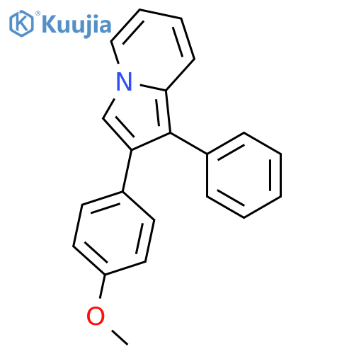 Indolizine, 2-(4-methoxyphenyl)-1-phenyl- structure