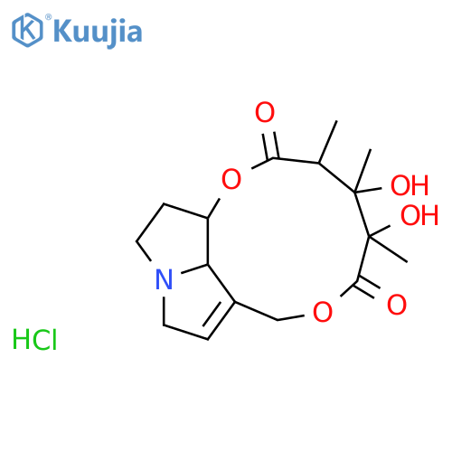 (3R,4R,5R,13aR,13bR)-4,5-dihydroxy-3,4,5-trimethyl-4,5,8,10,12,13,13a,13b-octahydro-2H-[1,6]dioxacycloundecino[2,3,4-gh]pyrrolizine-2,6(3H)-dione hydrochloride (1:1) structure
