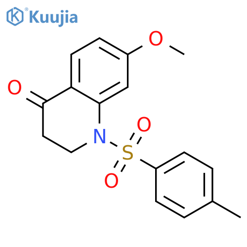 7-METHOXY-1-[(4-METHYLPHENYL)SULFONYL]-2,3-DIHYDROQUINOLIN-4(1H)-ONE structure