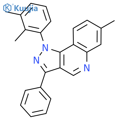 1-(2,3-dimethylphenyl)-7-methyl-3-phenyl-1H-pyrazolo4,3-cquinoline structure