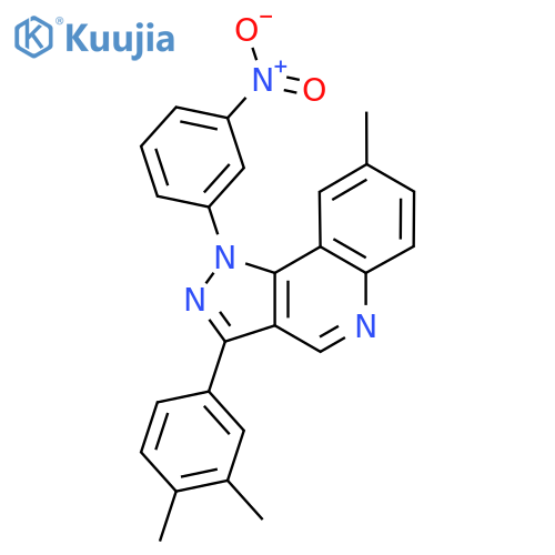 3-(3,4-dimethylphenyl)-8-methyl-1-(3-nitrophenyl)-1H-pyrazolo4,3-cquinoline structure