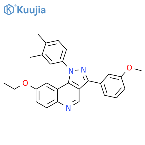 1-(3,4-dimethylphenyl)-8-ethoxy-3-(3-methoxyphenyl)-1H-pyrazolo4,3-cquinoline structure