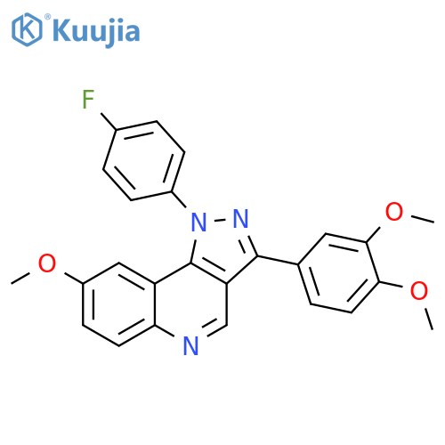 3-(3,4-dimethoxyphenyl)-1-(4-fluorophenyl)-8-methoxy-1H-pyrazolo4,3-cquinoline structure