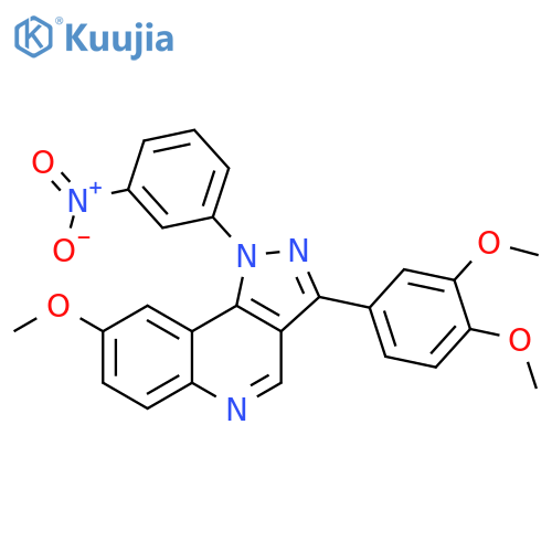 3-(3,4-dimethoxyphenyl)-8-methoxy-1-(3-nitrophenyl)-1H-pyrazolo4,3-cquinoline structure