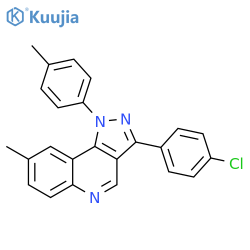 3-(4-chlorophenyl)-8-methyl-1-(4-methylphenyl)-1H-pyrazolo4,3-cquinoline structure