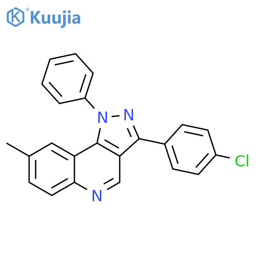 3-(4-chlorophenyl)-8-methyl-1-phenyl-1H-pyrazolo4,3-cquinoline structure