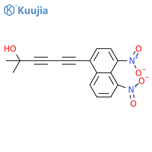 3,5-Hexadiyn-2-ol, 6-(4,5-dinitro-1-naphthalenyl)-2-methyl- structure