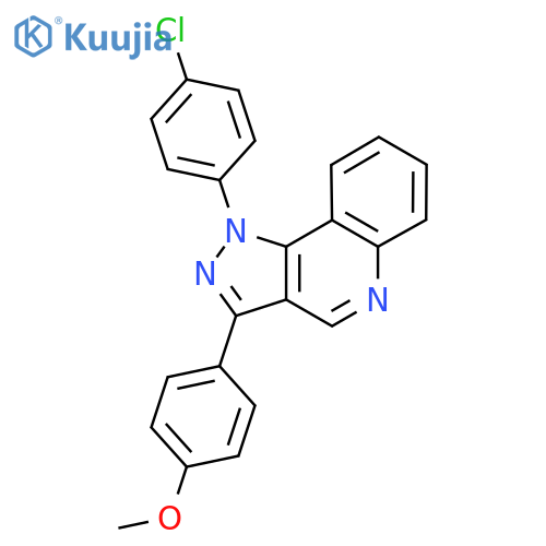 1-(4-chlorophenyl)-3-(4-methoxyphenyl)-1H-pyrazolo4,3-cquinoline structure