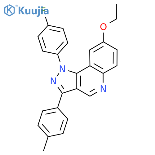 8-ethoxy-1-(4-fluorophenyl)-3-(4-methylphenyl)-1H-pyrazolo4,3-cquinoline structure