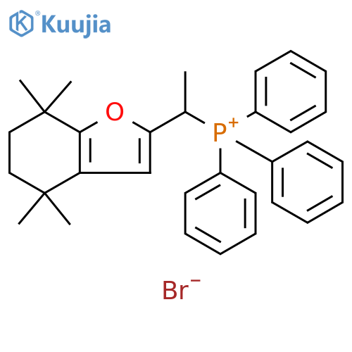 Phosphonium, triphenyl[1-(4,5,6,7-tetrahydro-4,4,7,7-tetramethyl-2-benzofuranyl)ethyl]-, bromide (1:1) structure