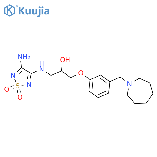 2-Propanol, 1-[(4-amino-1,1-dioxido-1,2,5-thiadiazol-3-yl)amino]-3-[3-[(hexahydro-1H-azepin-1-yl)methyl]phenoxy]- structure