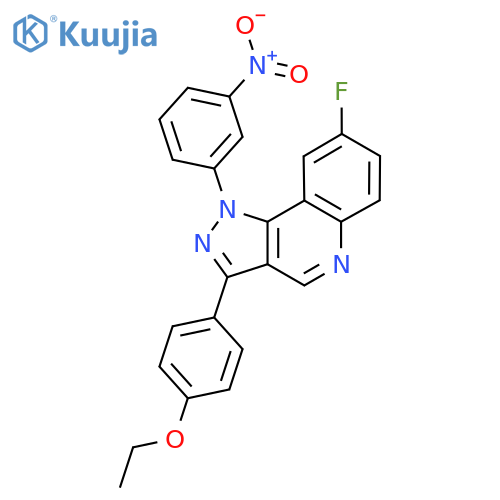 3-(4-ethoxyphenyl)-8-fluoro-1-(3-nitrophenyl)-1H-pyrazolo4,3-cquinoline structure