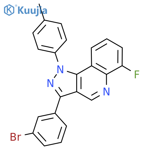 3-(3-bromophenyl)-6-fluoro-1-(4-methylphenyl)-1H-pyrazolo4,3-cquinoline structure