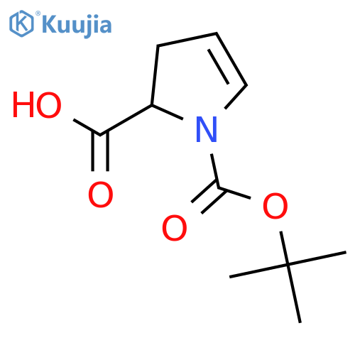 (2S)-1-[(tert-butoxy)carbonyl]-2,3-dihydro-1H-pyrrole-2-carboxylic acid structure